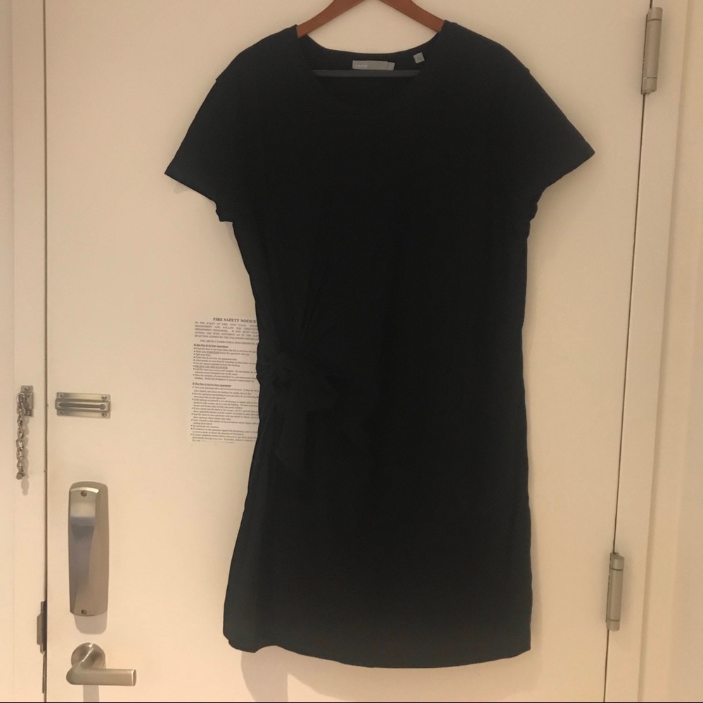 Vince black cotton dress